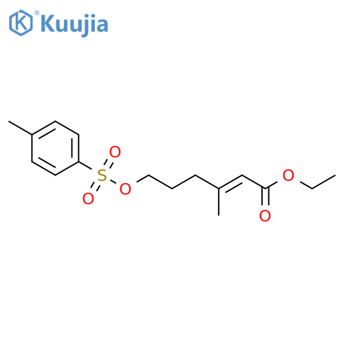 2-Hexenoic acid, 3-methyl-6-[[(4-methylphenyl)sulfonyl]oxy]-, ethyl ester,(2E)- structure