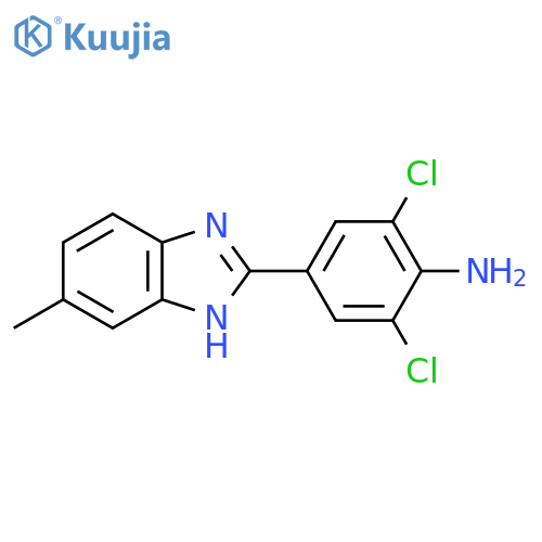 2,6-dichloro-4-(6-methyl-1H-1,3-benzodiazol-2-yl)aniline structure