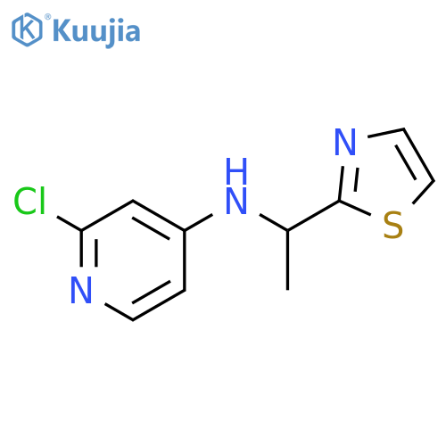 2-chloro-N-1-(1,3-thiazol-2-yl)ethylpyridin-4-amine structure