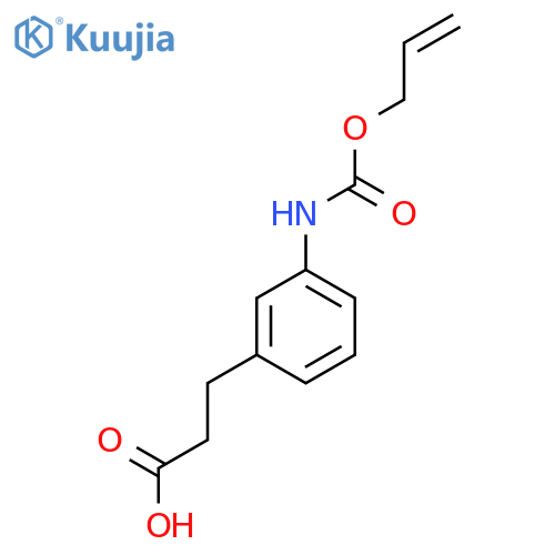 3-(3-{(prop-2-en-1-yloxy)carbonylamino}phenyl)propanoic acid structure