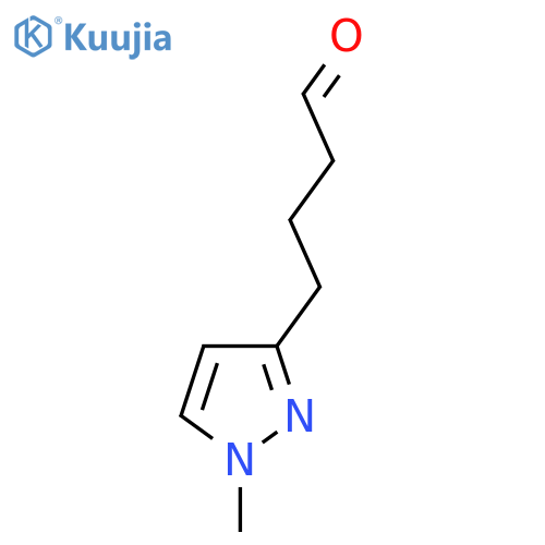 4-(1-methyl-1H-pyrazol-3-yl)butanal structure