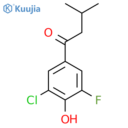 1-(3-Chloro-5-fluoro-4-hydroxyphenyl)-3-methylbutan-1-one structure
