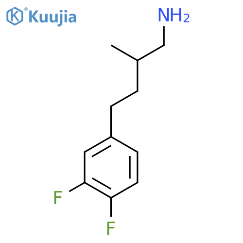4-(3,4-difluorophenyl)-2-methylbutan-1-amine structure