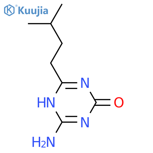 1,3,5-Triazin-2(1H)-one, 6-amino-4-(3-methylbutyl)- structure