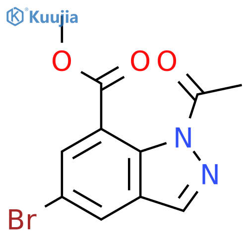 1H-Indazole-7-carboxylic acid, 1-acetyl-5-bromo-, methyl ester structure