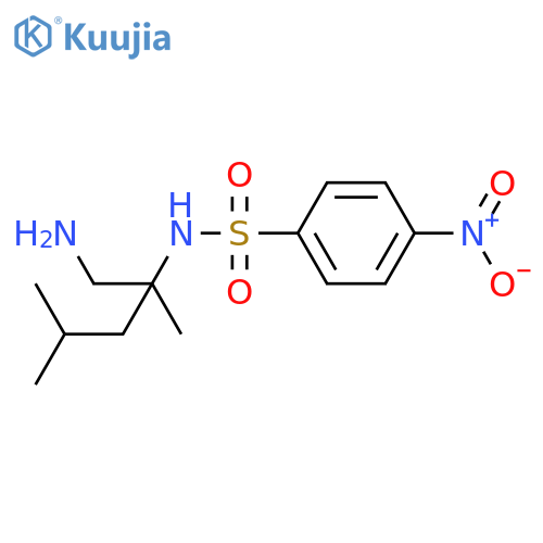 N-(1-amino-2,4-dimethylpentan-2-yl)-4-nitrobenzene-1-sulfonamide structure