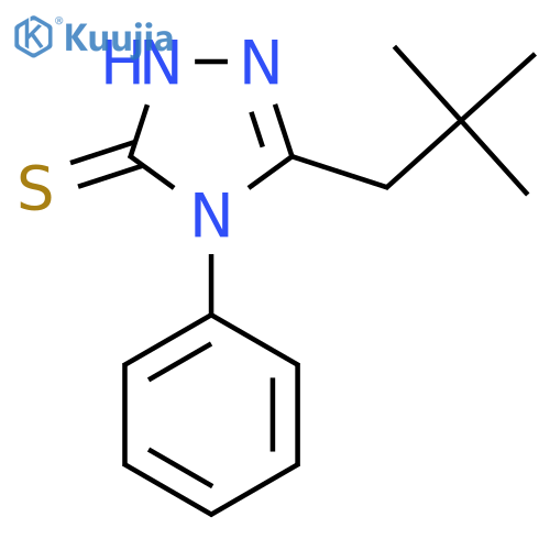 5-(2,2-dimethylpropyl)-4-phenyl-4H-1,2,4-triazole-3-thiol structure