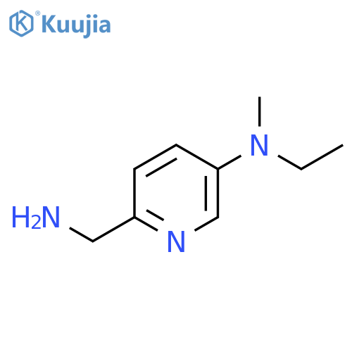 6-(aminomethyl)-N-ethyl-N-methylpyridin-3-amine structure