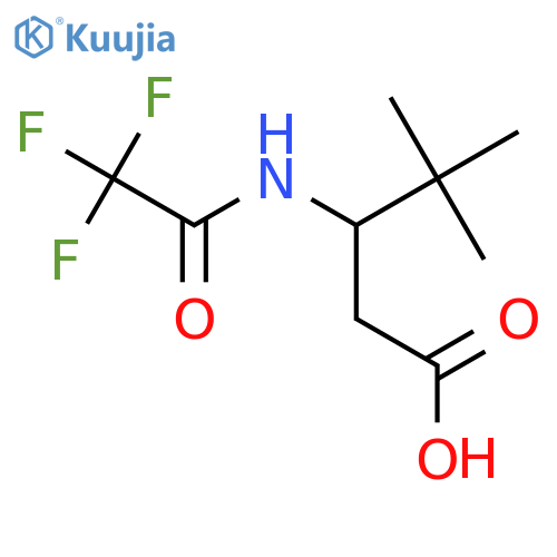 4,4-dimethyl-3-(trifluoroacetamido)pentanoic acid structure