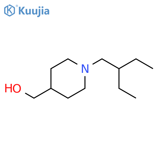 (1-(2-ethylbutyl)piperidin-4-yl)methanol structure