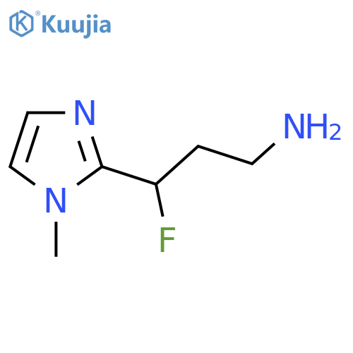3-fluoro-3-(1-methyl-1H-imidazol-2-yl)propan-1-amine structure