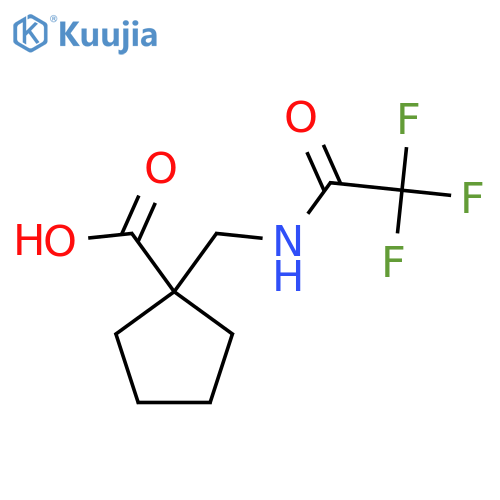 1-[(Trifluoroacetamido)methyl]cyclopentane-1-carboxylic acid structure