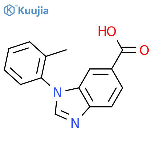 1-(2-methylphenyl)-1H-1,3-benzodiazole-6-carboxylic acid structure