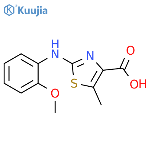 2-(2-Methoxyphenylamino)-5-methylthiazole-4-carboxylic acid structure