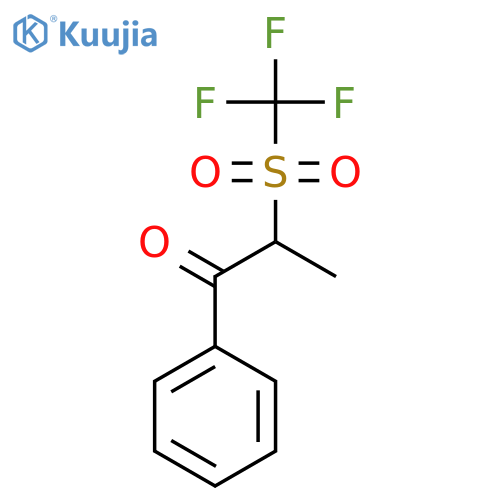 1-Phenyl-2-(trifluoromethylsulfonyl)propan-1-one structure