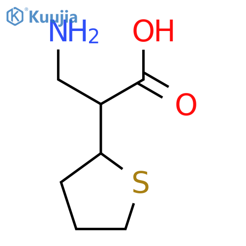 3-amino-2-(thiolan-2-yl)propanoic acid structure
