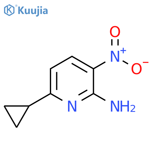 6-cyclopropyl-3-nitro-pyridin-2-amine structure