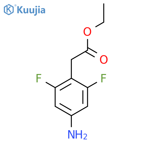 Ethyl 2-(4-amino-2,6-difluorophenyl)acetate structure