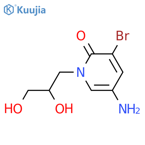 5-amino-3-bromo-1-(2,3-dihydroxypropyl)-1,2-dihydropyridin-2-one structure