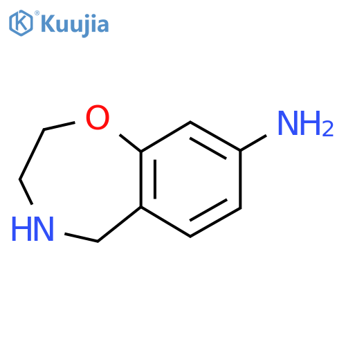 2,3,4,5-Tetrahydro-1,4-benzoxazepin-8-amine structure