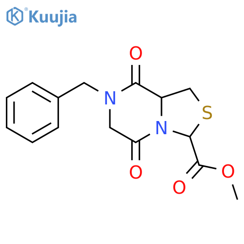 methyl 7-benzyl-5,8-dioxo-hexahydro-1H-[1,3]thiazolo[3,4-a]pyrazine-3-carboxylate structure