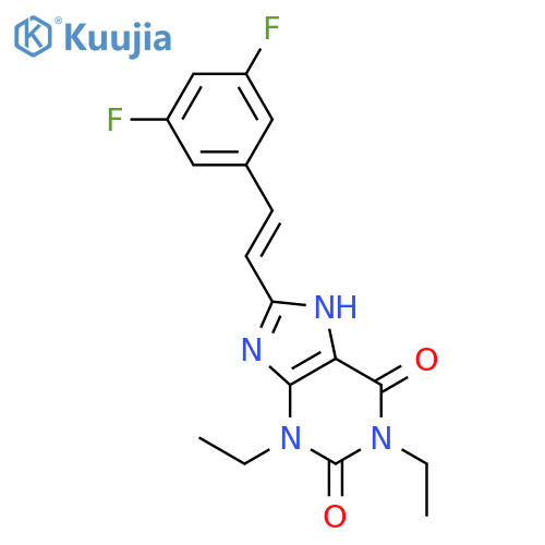 1H-Purine-2,6-dione,8-[2-(3,5-difluorophenyl)ethenyl]-1,3-diethyl-3,7-dihydro-, (E)- (9CI) structure