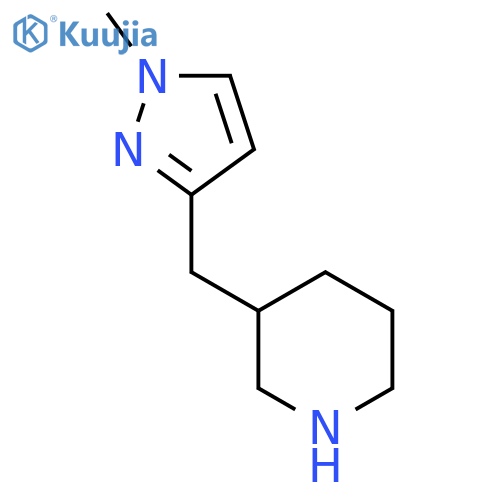 3-[(1-methyl-1H-pyrazol-3-yl)methyl]piperidine structure