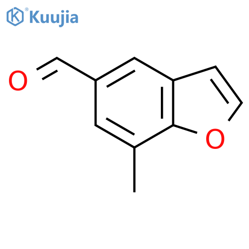 7-Methyl-1-benzofuran-5-carbaldehyde structure