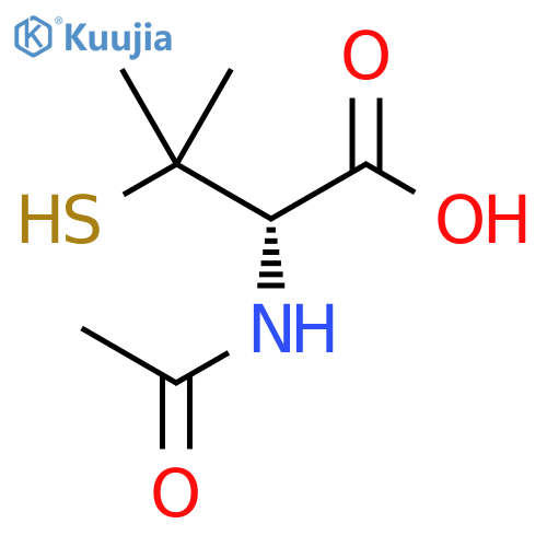 (2S)-2-acetamido-3-methyl-3-sulfanyl-butanoic acid structure