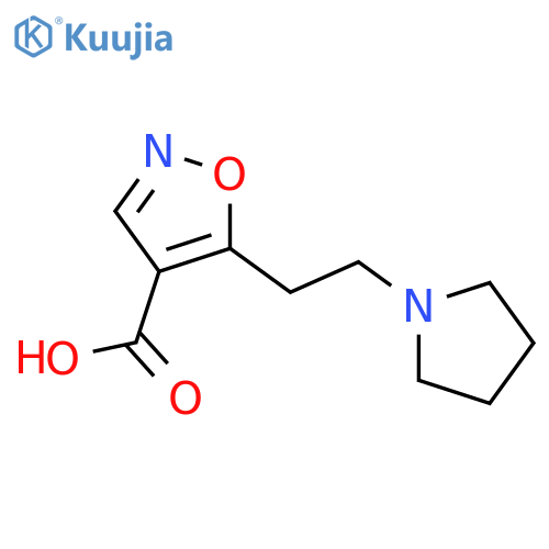 5-2-(pyrrolidin-1-yl)ethyl-1,2-oxazole-4-carboxylic acid structure