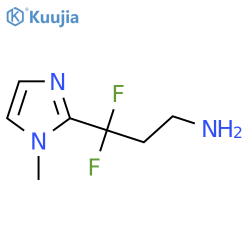 3,3-difluoro-3-(1-methyl-1H-imidazol-2-yl)propan-1-amine structure