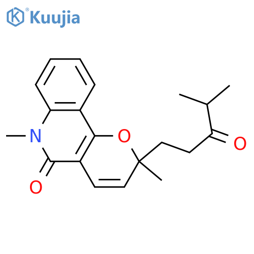 5H-Pyrano[3,2-c]quinolin-5-one,2,6-dihydro-2,6-dimethyl-2-(4-methyl-3-oxopentyl)- (9CI) structure