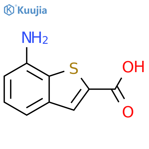 7-amino-1-benzothiophene-2-carboxylic acid structure