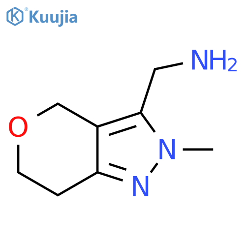 (2-Methyl-2,4,6,7-tetrahydropyrano[4,3-c]pyrazol-3-yl)methanamine structure