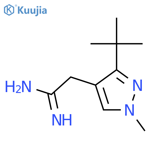 2-(3-tert-butyl-1-methyl-1H-pyrazol-4-yl)ethanimidamide structure