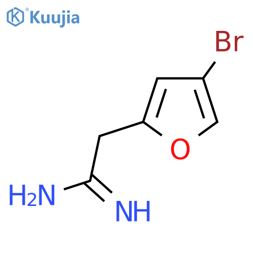 2-(4-bromofuran-2-yl)ethanimidamide structure