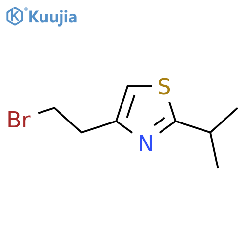 4-(2-bromoethyl)-2-(propan-2-yl)-1,3-thiazole structure