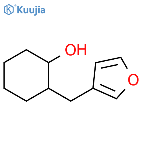 2-(furan-3-yl)methylcyclohexan-1-ol structure