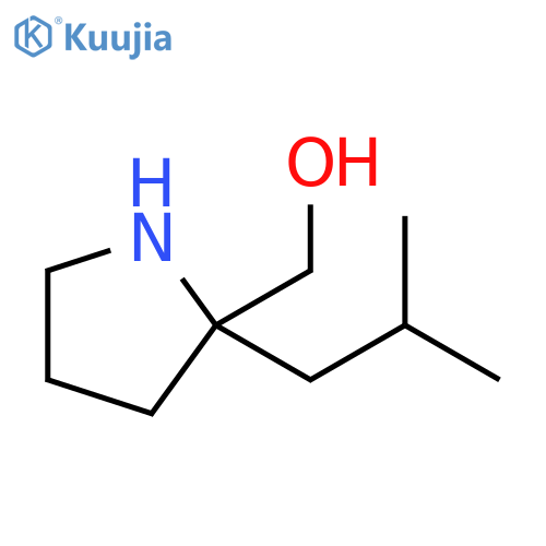 2-(2-methylpropyl)pyrrolidin-2-ylmethanol structure