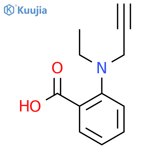 2-ethyl(prop-2-yn-1-yl)aminobenzoic acid structure