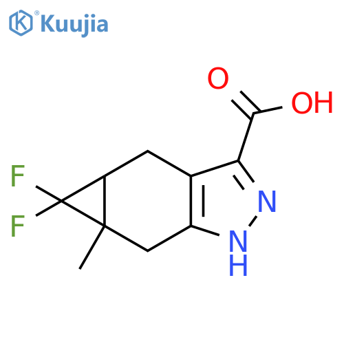 Cycloprop[f]indazole-3-carboxylic acid, 5,5-difluoro-1,4,4a,5,5a,6-hexahydro-5a-methyl- structure