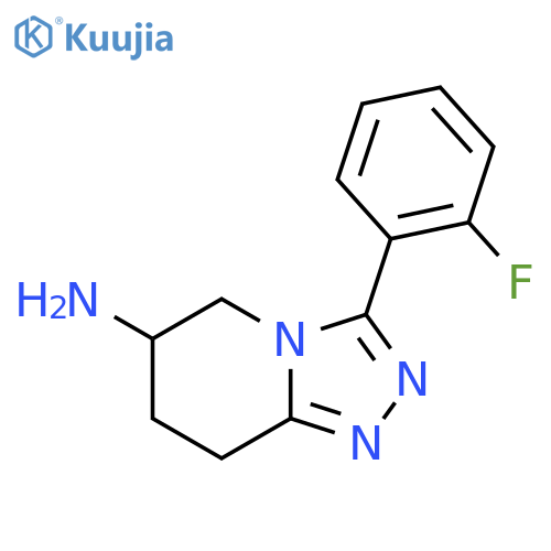 3-(2-fluorophenyl)-5H,6H,7H,8H-1,2,4triazolo4,3-apyridin-6-amine structure