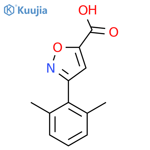 3-(2,6-Dimethylphenyl)-1,2-oxazole-5-carboxylic acid structure