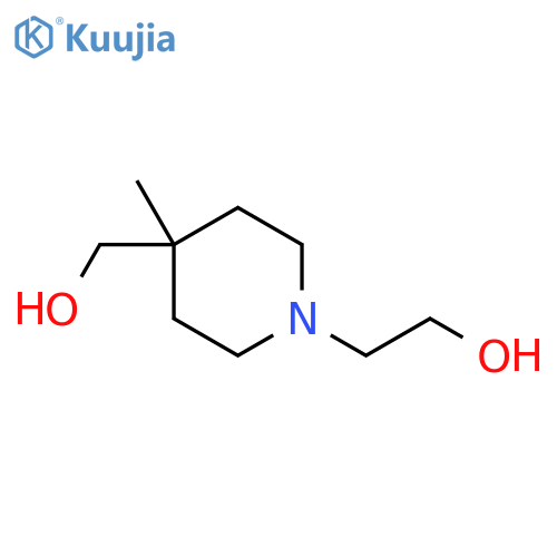 2-(4-(hydroxymethyl)-4-methylpiperidin-1-yl)ethan-1-ol structure