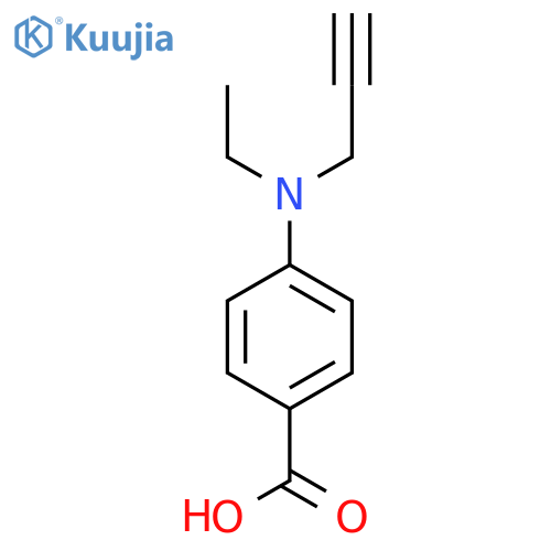 4-ethyl(prop-2-yn-1-yl)aminobenzoic acid structure