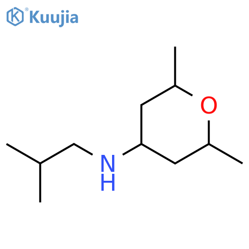 2,6-dimethyl-N-(2-methylpropyl)oxan-4-amine structure