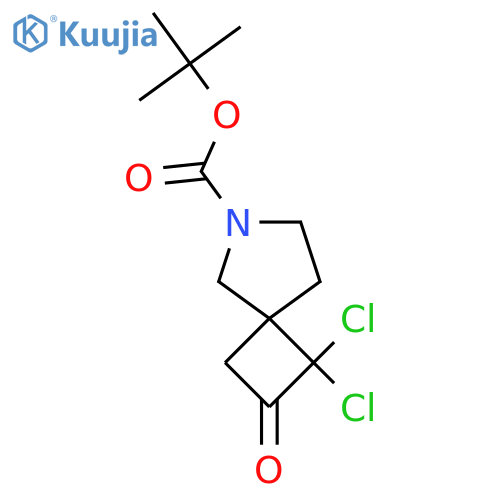 1,1-dichloro-2-oxo-6-Azaspiro[3.4]octane-6-carboxylic acid 1,1-dimethylethyl ester structure