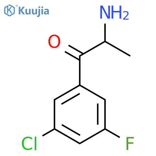 2-amino-1-(3-chloro-5-fluorophenyl)propan-1-one structure