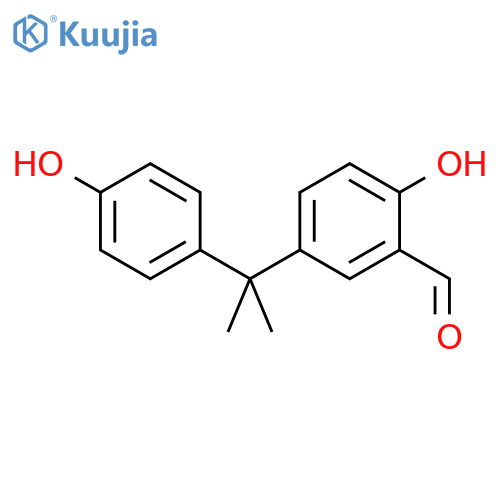2-Hydroxy-5-1-(4-hydroxyphenyl)-1-methylethylbenzaldehyde structure
