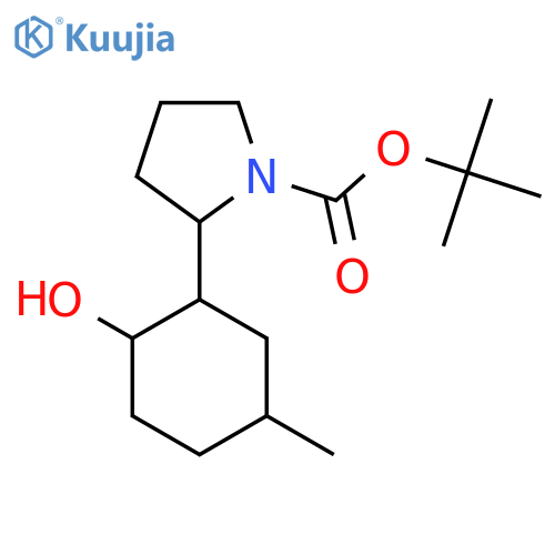 tert-butyl 2-(2-hydroxy-5-methylcyclohexyl)pyrrolidine-1-carboxylate structure